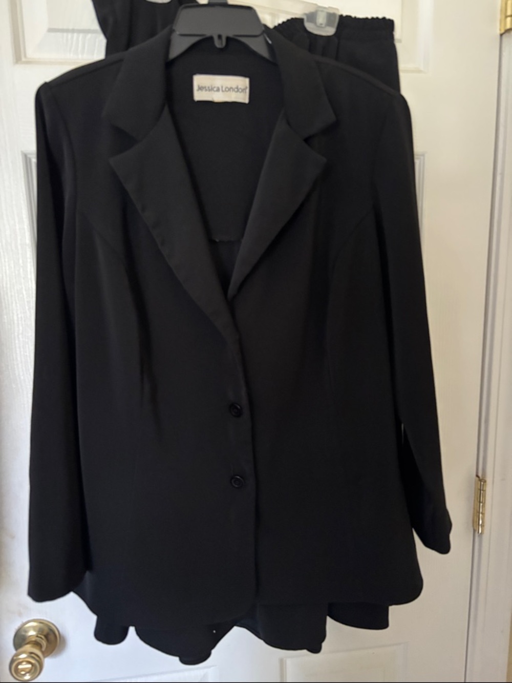 Jessica London Black Tailored Women's Skirt Suit